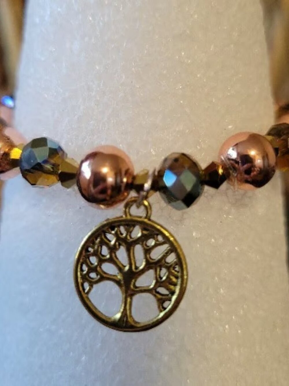 Eye Catching Dark Brown, Gold, Silver Wrist Wraps with Charms